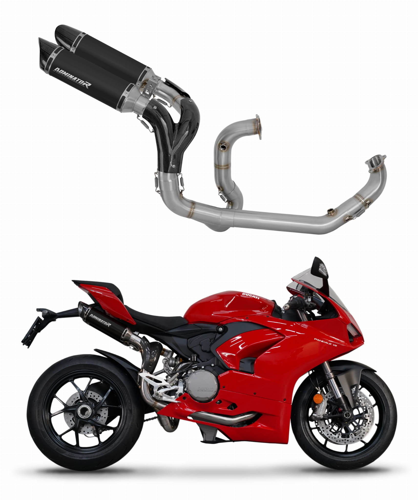 Ducati Panigale V2 2020 – 2023 Full Exhaust System Collector Silencer HP8 BLACK + dB killer