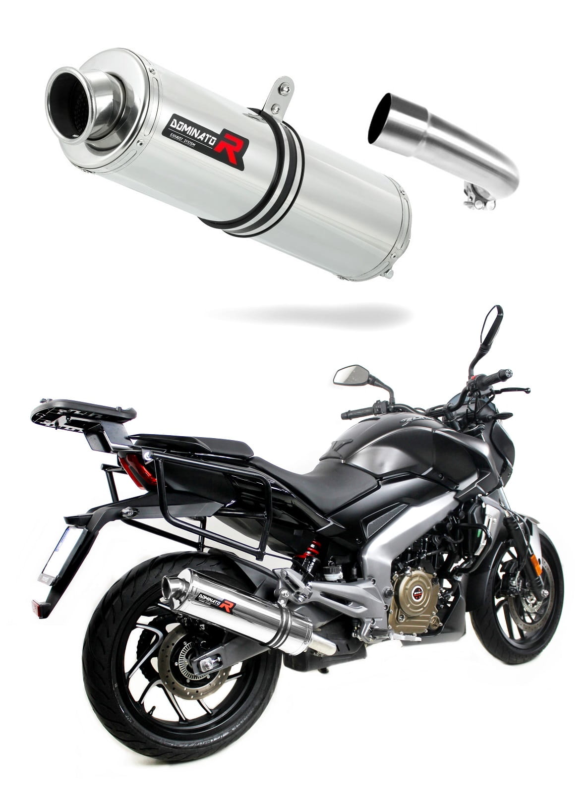 Bajaj Dominar 400 2016 – 2018 Exhaust Silencer Muffler ST + dB killer medium