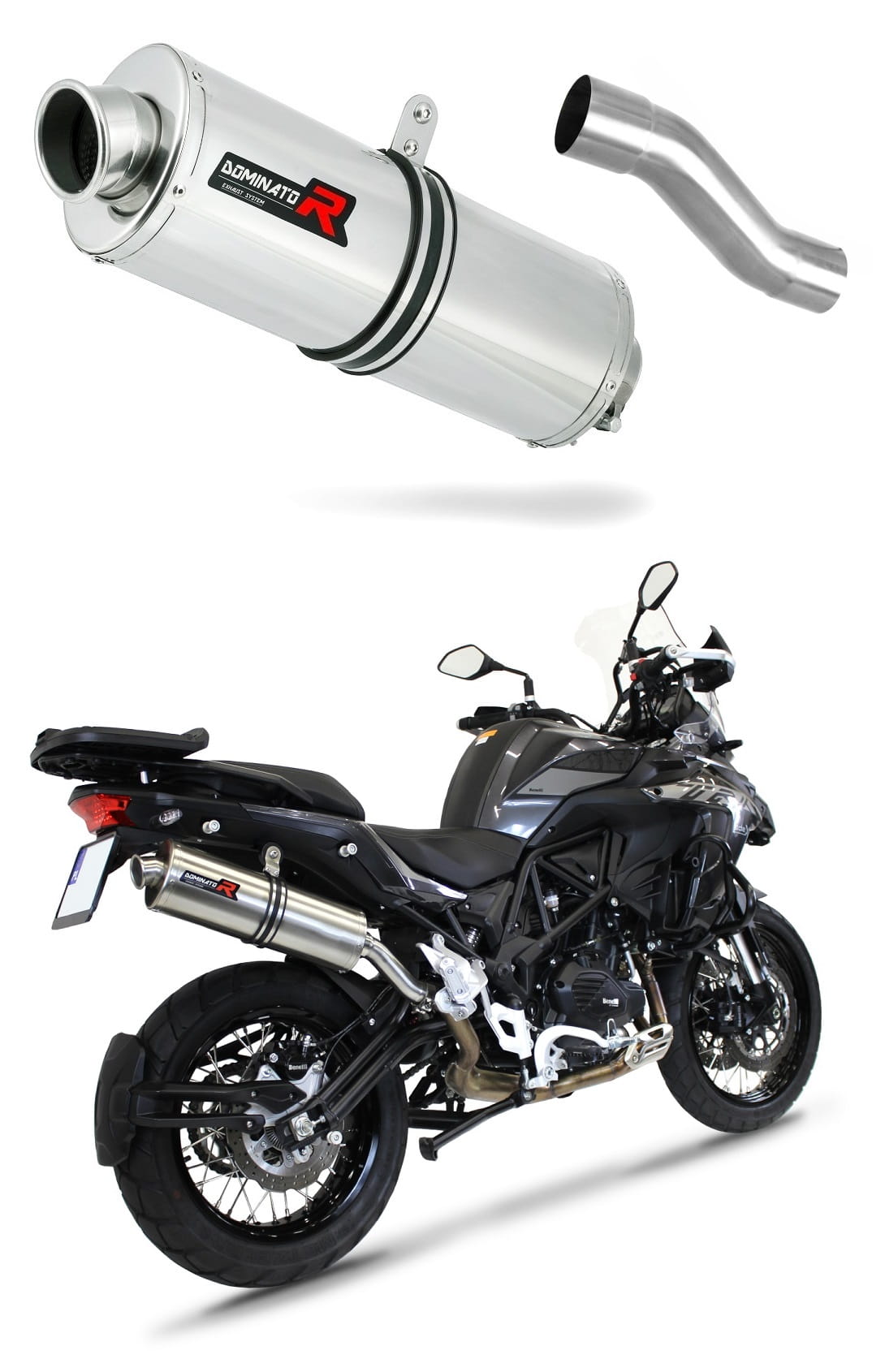 Benelli TRK 502 X 2018 – 2021 Exhaust Silencer Muffler OV + dB killer medium