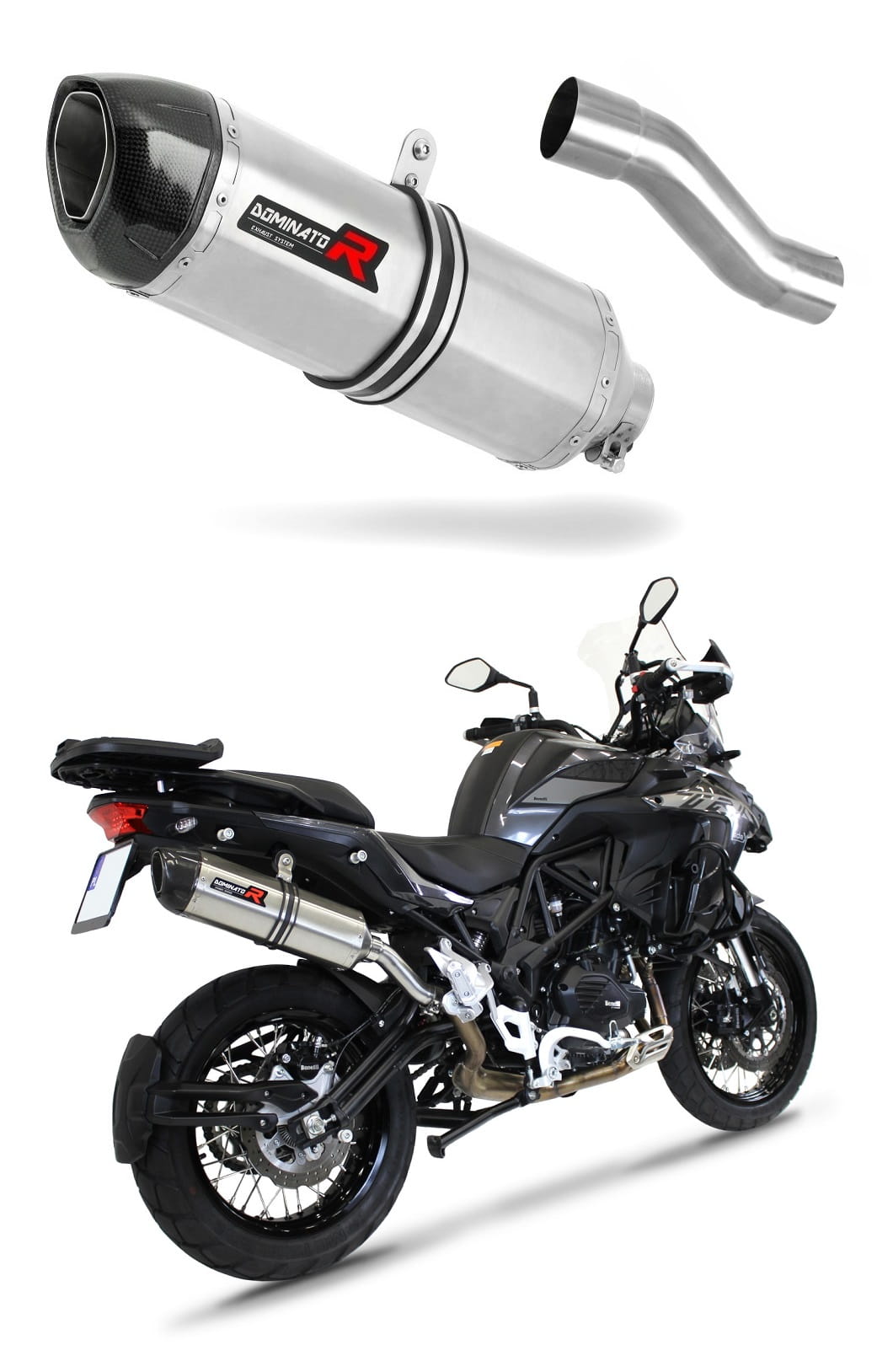 Benelli TRK 502 X 2018 – 2021 Exhaust Silencer Muffler HP1 + dB killer medium