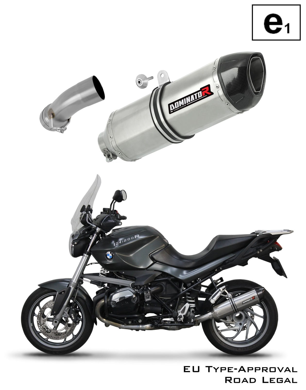 BMW R1200R 2010 – 2014 EU Approved Exhaust Silencer HP1