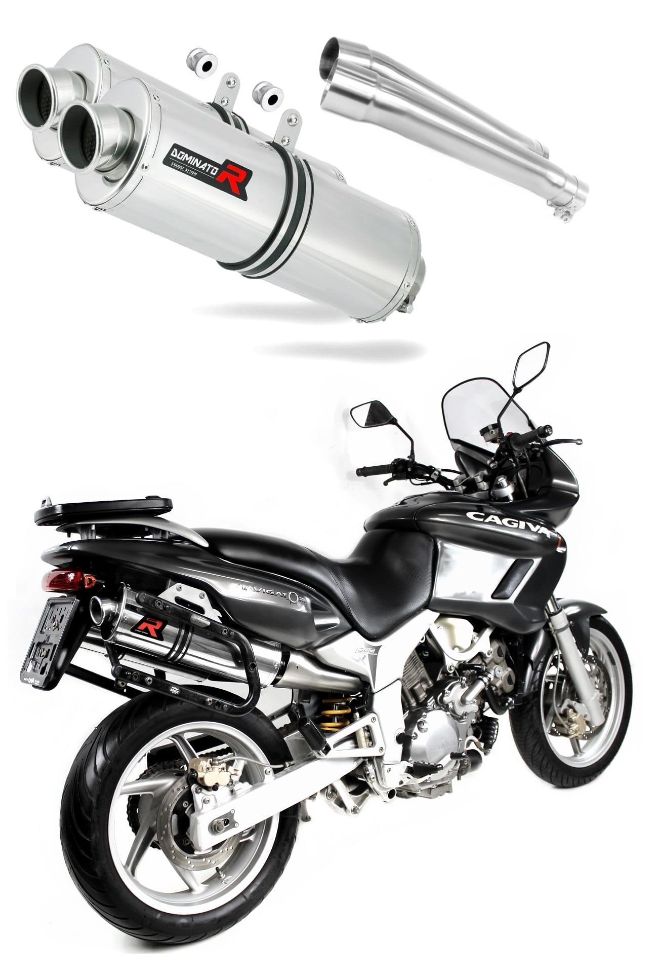 Cagiva Navigator 1000 2000 – 2006 Exhaust Silencer Muffler OV + dB killer medium