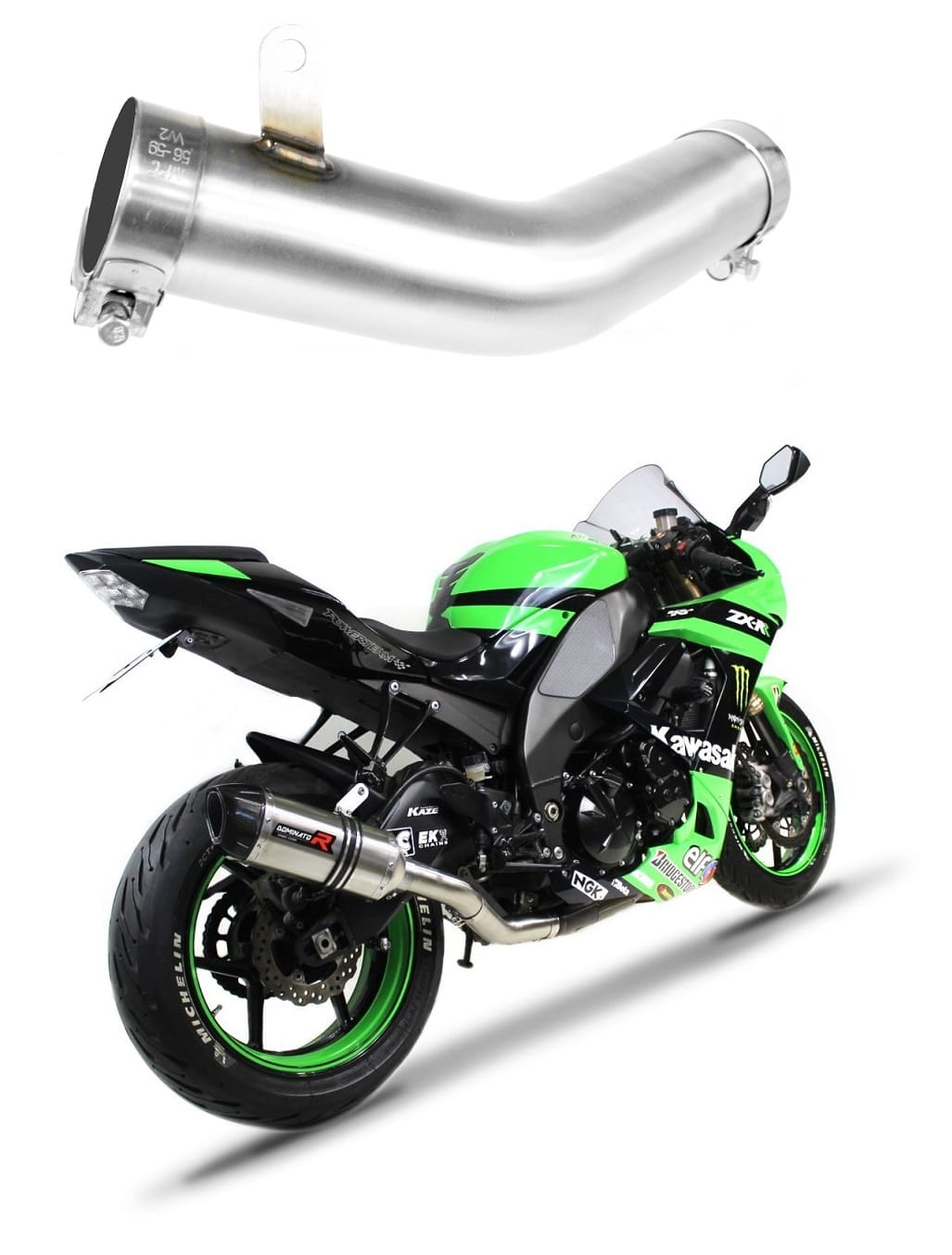 ZX10R Exhaust Cat Eliminator DECAT 2008 – 2010