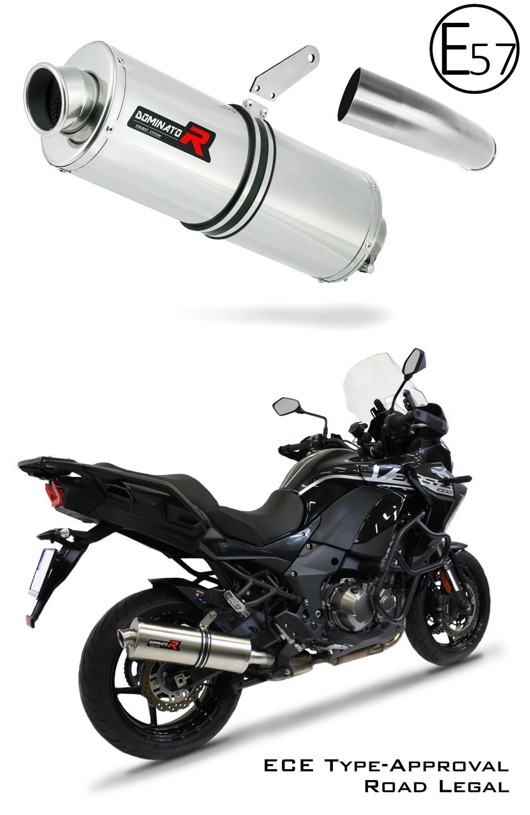 VERSYS 1000 EU Approved Exhaust Silencer OVAL 2019 – 2021