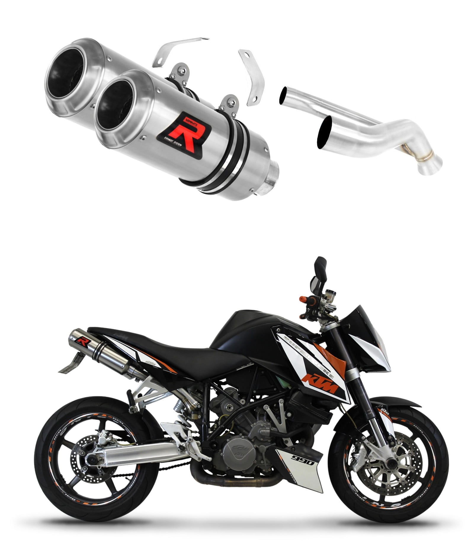 KTM 990 SUPER Duke 2005 – 2013 Exhaust Silencer Muffler GP + dB killer medium