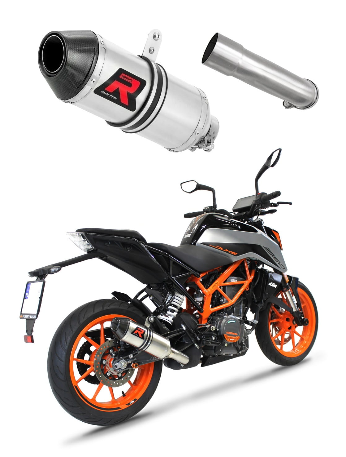 KTM 390 Duke 2021 – 2023 Exhaust Silencer Muffler HP3 + dB killer medium