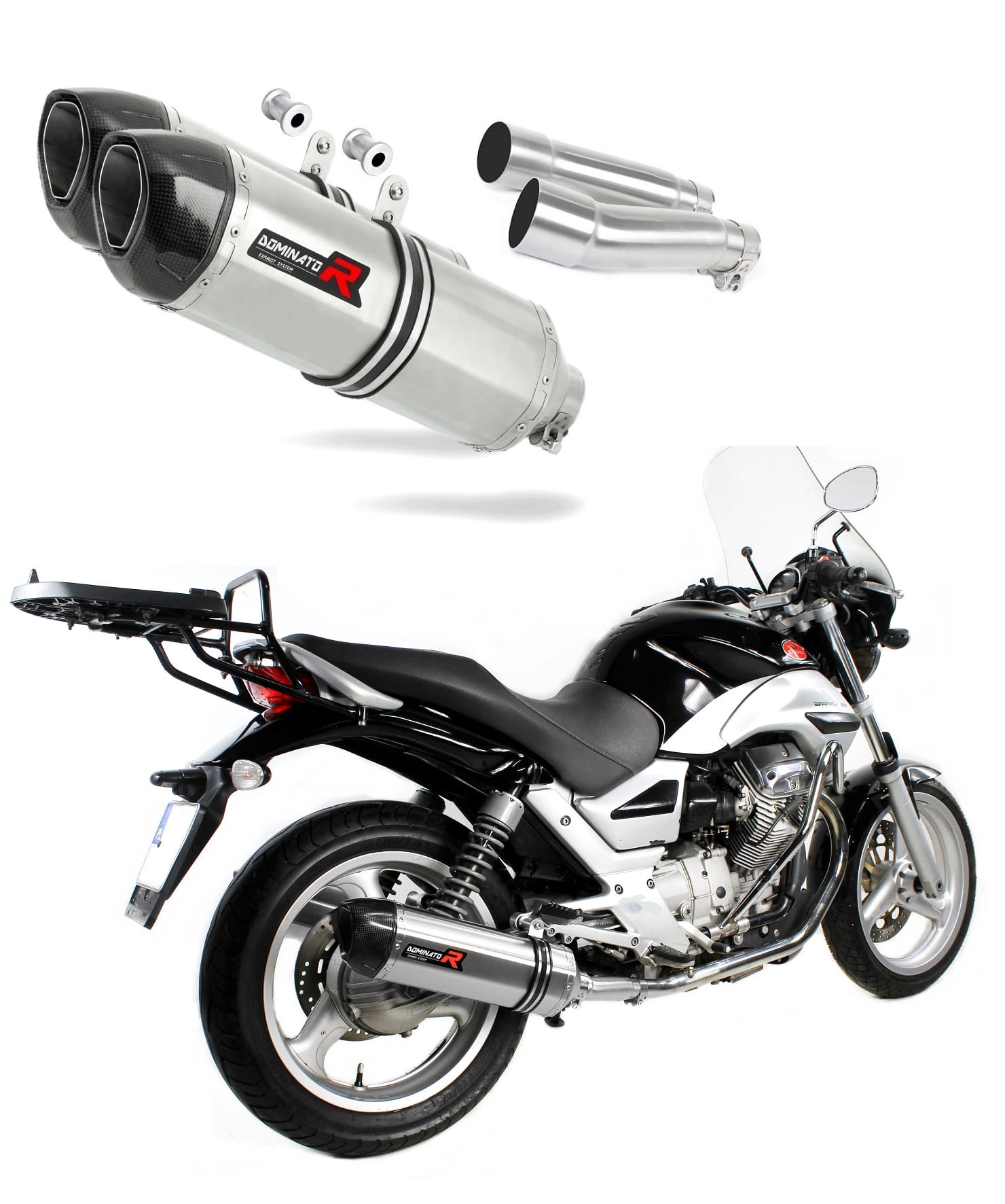 Moto Guzzi BREVA ie 750 2003 – 2009 Exhaust Silencer Muffler HP1 + dB killer medium