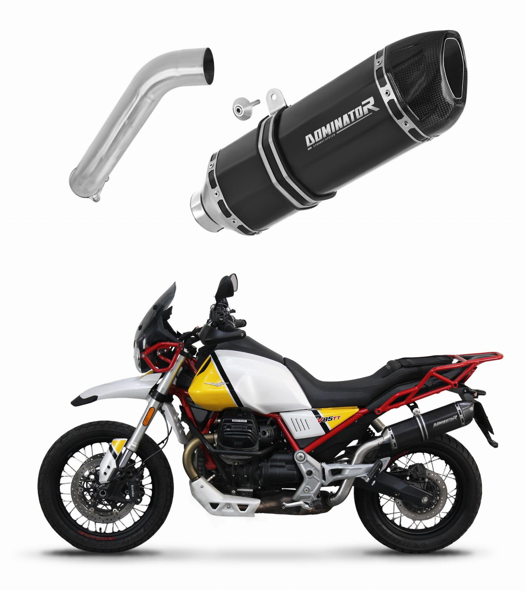 Moto Guzzi V85 TT 2019 – 2020 Exhaust Silencer Muffler HP1 BLACK + dB killer