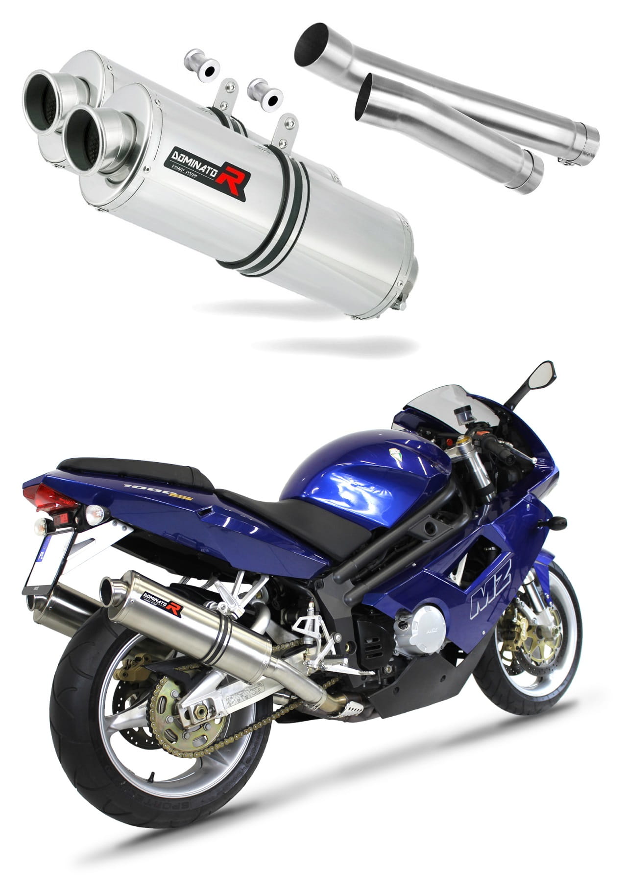 MuZ MZ 1000 S 2004 – 2007 Exhaust Silencer Muffler OV + dB killer medium