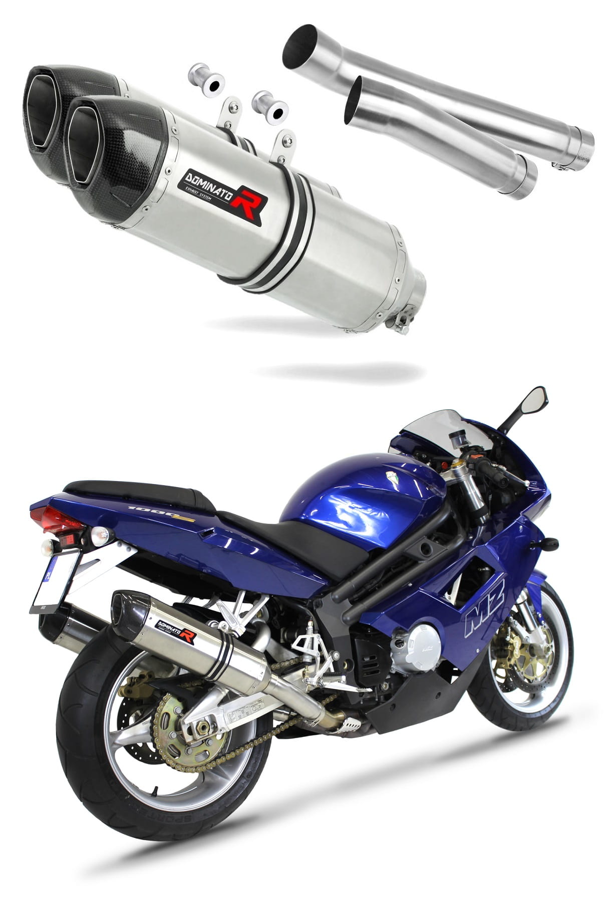 MuZ MZ 1000 S 2004 – 2007 Exhaust Silencer Muffler HP1 + dB killer medium