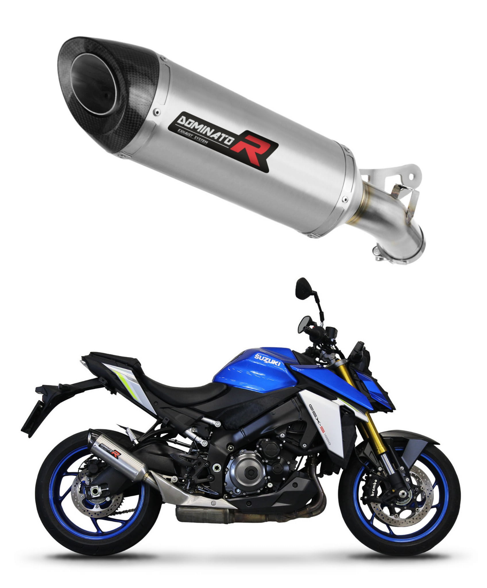 Suzuki GSX-S 1000 / 1000 GT / 950 2021 – 2024 Exhaust Silencer Muffler HP8 + db killer