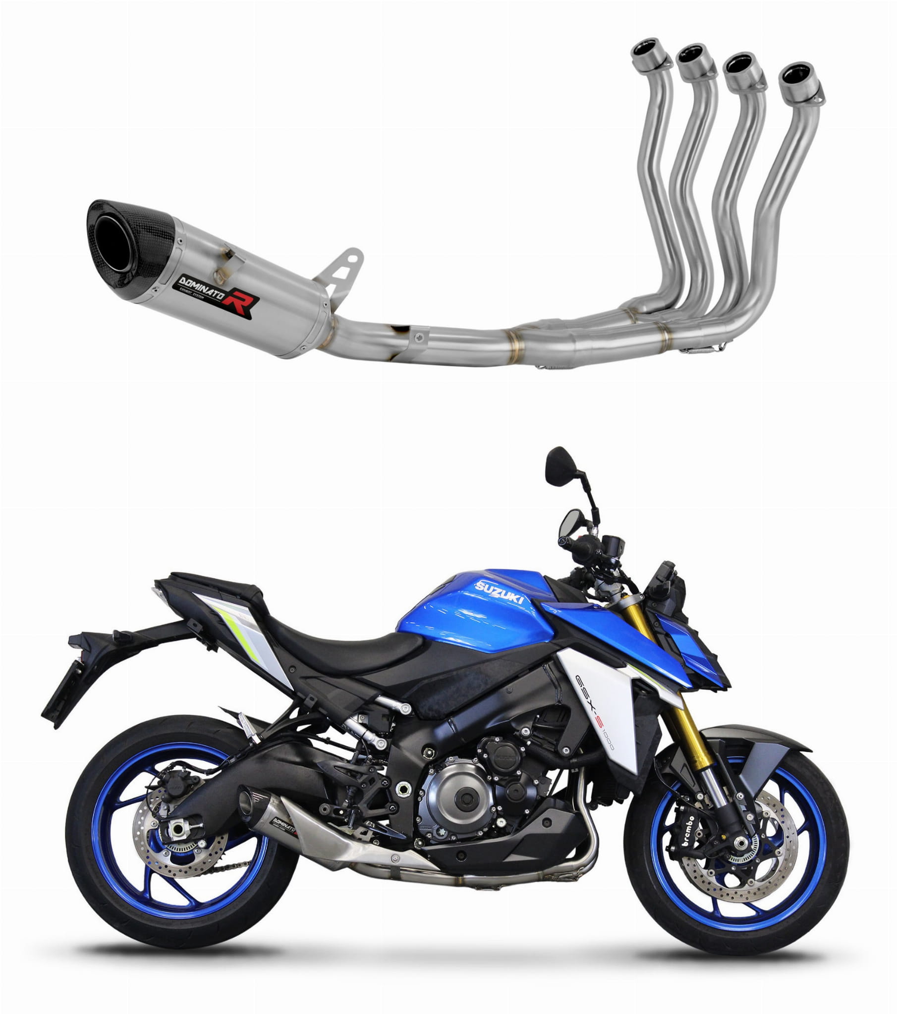 Suzuki GSX-S 1000 / 1000 GT / 950 2021 – 2024 Full Exhaust System Silencer HP8 + db killer