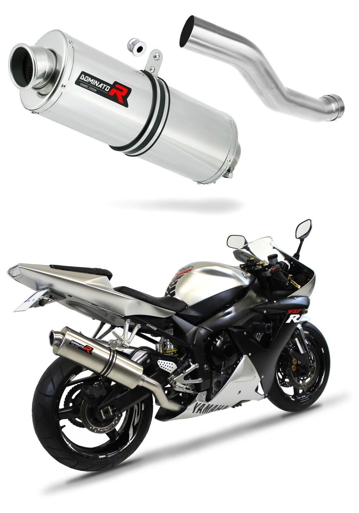 Yamaha YZF R1 1000 RN09 2002 – 2003 Exhaust Silencer Muffler OV + dB killer medium