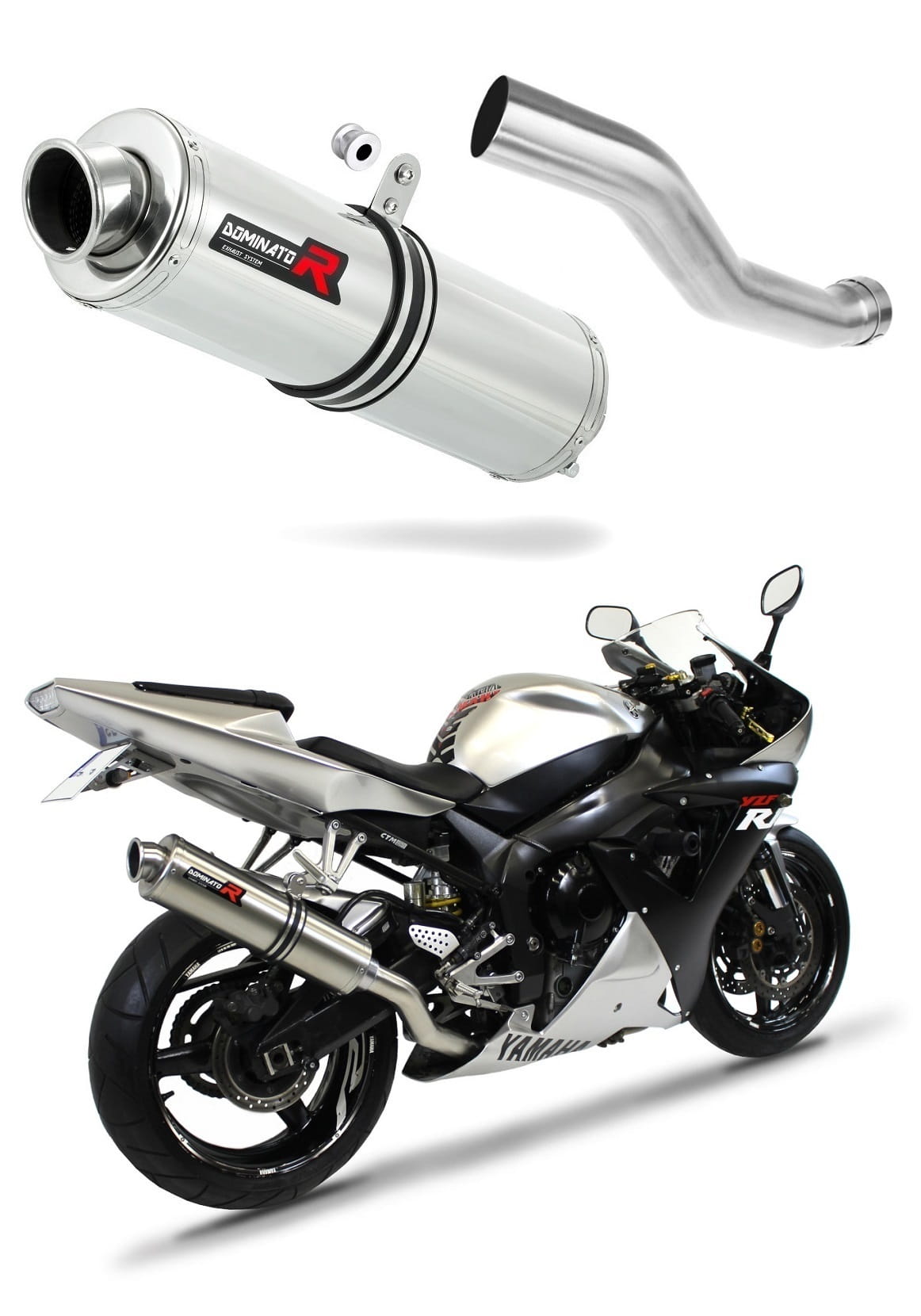 Yamaha YZF R1 1000 RN09 2002 – 2003 Exhaust Silencer Muffler ST + dB killer medium