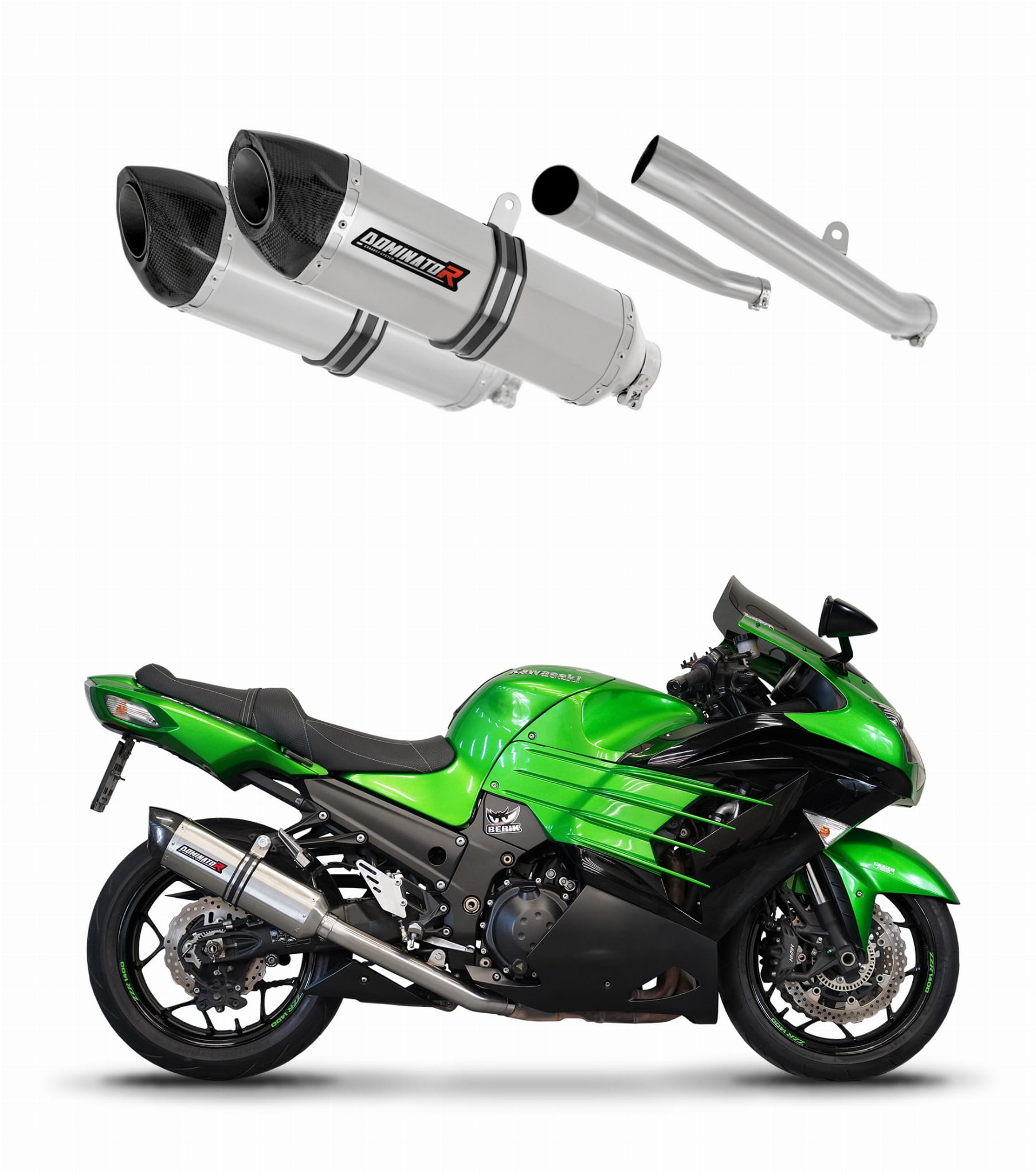 KAWASAKI ZZR 1400 2012 – 2023 Exhaust Silencer Muffler HP5 + dB killer