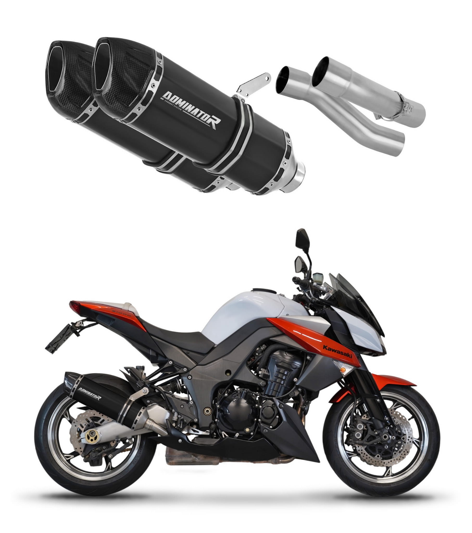 Kawasaki Z1000 2014 – 2016 Exhaust Silencer Muffler HP1 BLACK + dB killer