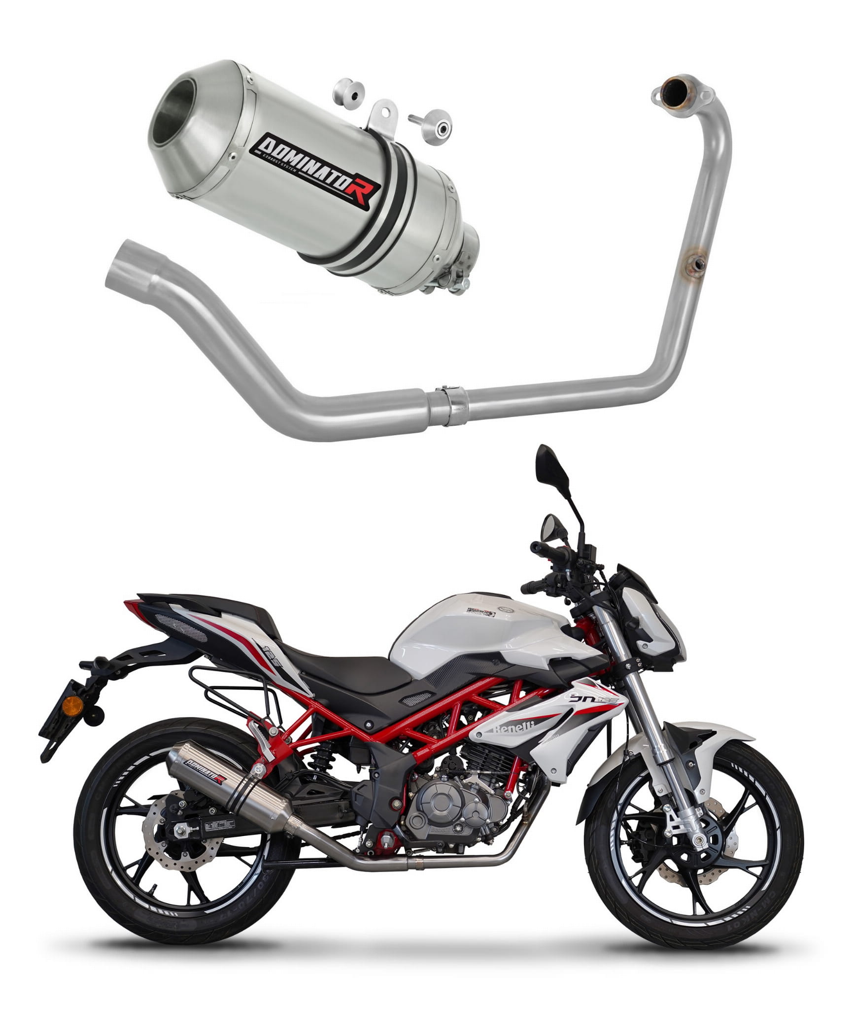 Benelli BN 125 2018 – 2023 Full Exhaust System Collector Silencer OV G2 + dB killer