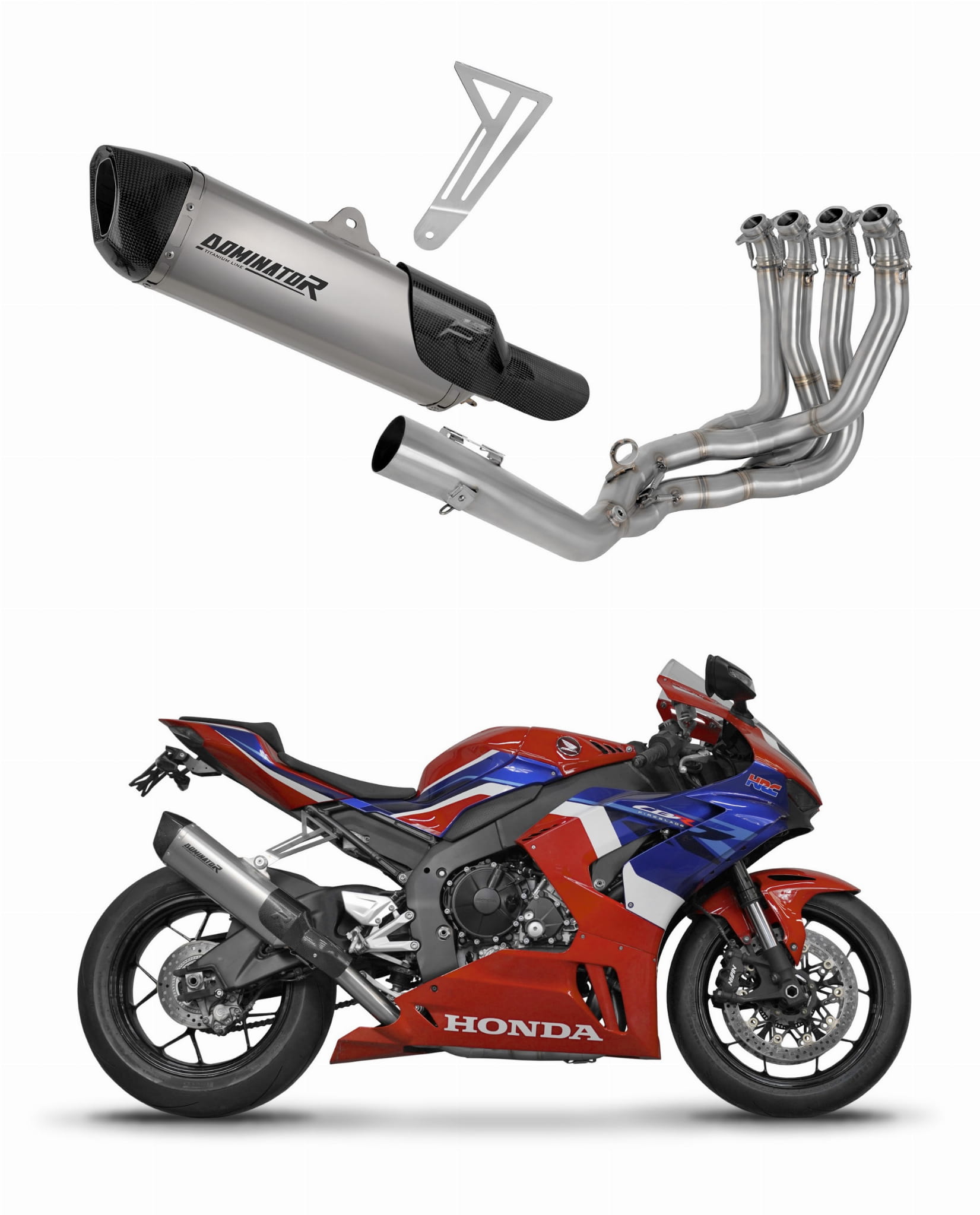 Honda CBR 1000RR-R 2020 – 2024 Full Exhaust System Collector Silencer Titanium HP6 + dB killer